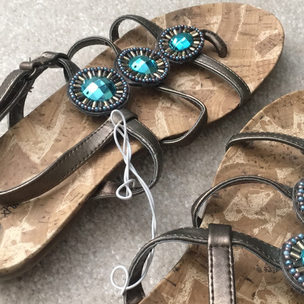Xhilaration Embellished Slingback Sandals 5 NWOT - Picture 4 of 5